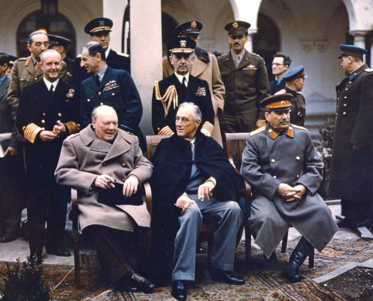 1945 - Churchill, Roosevelt e Stalin alla conferenza di Jalta