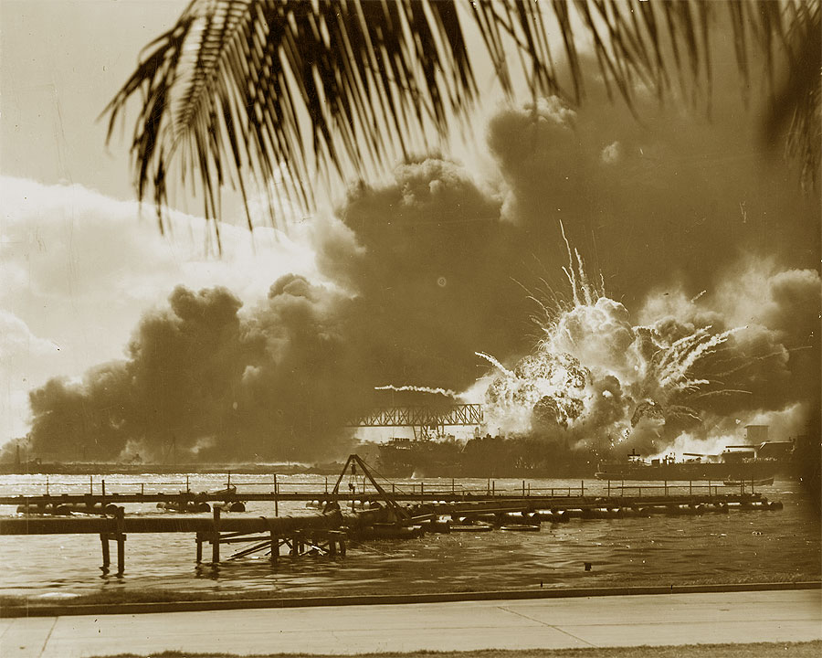 Pearl Harbor, una foto dell'attacco
