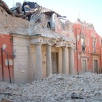 Una foto dei danni provocati dal terremoto dell