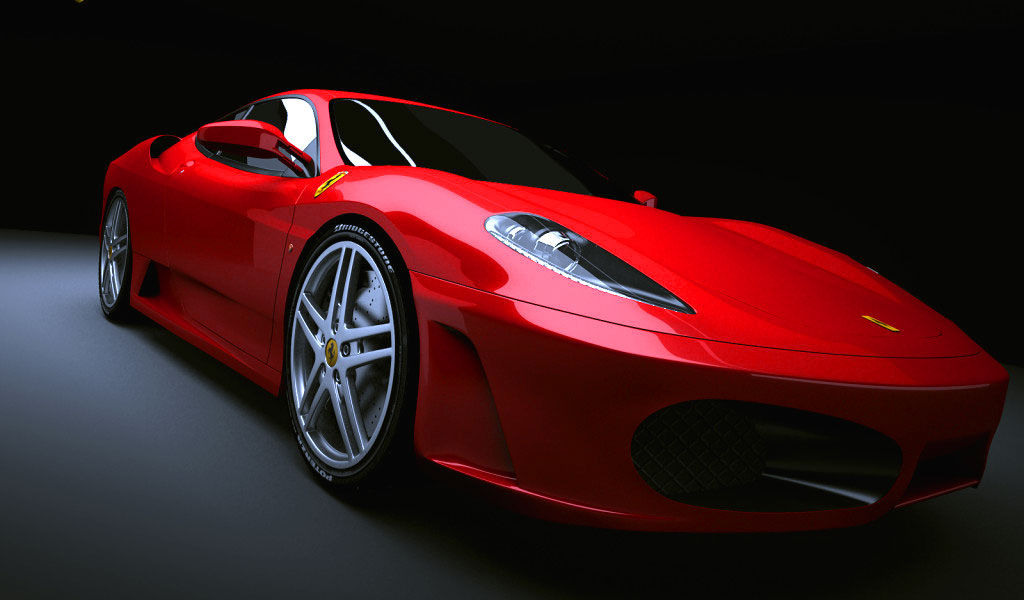 Una fiammante Ferrari di colore rosso