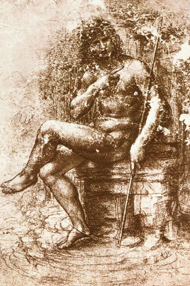 San Giovanni Battista - disegno - Leonardo da Vinci