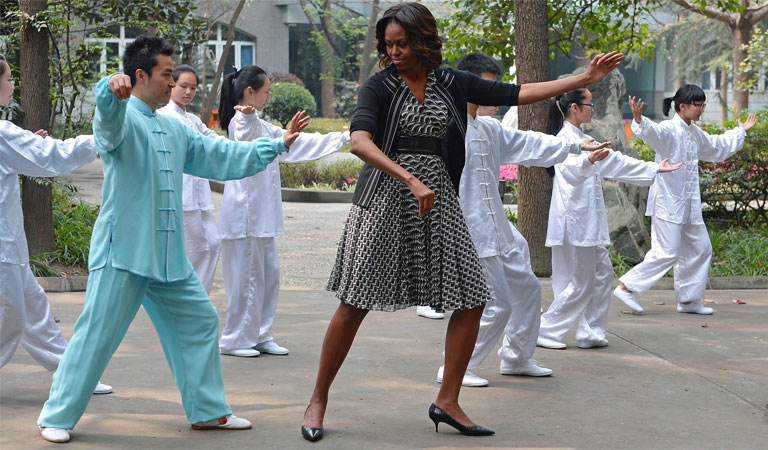 Michelle Obama - Tai Chi