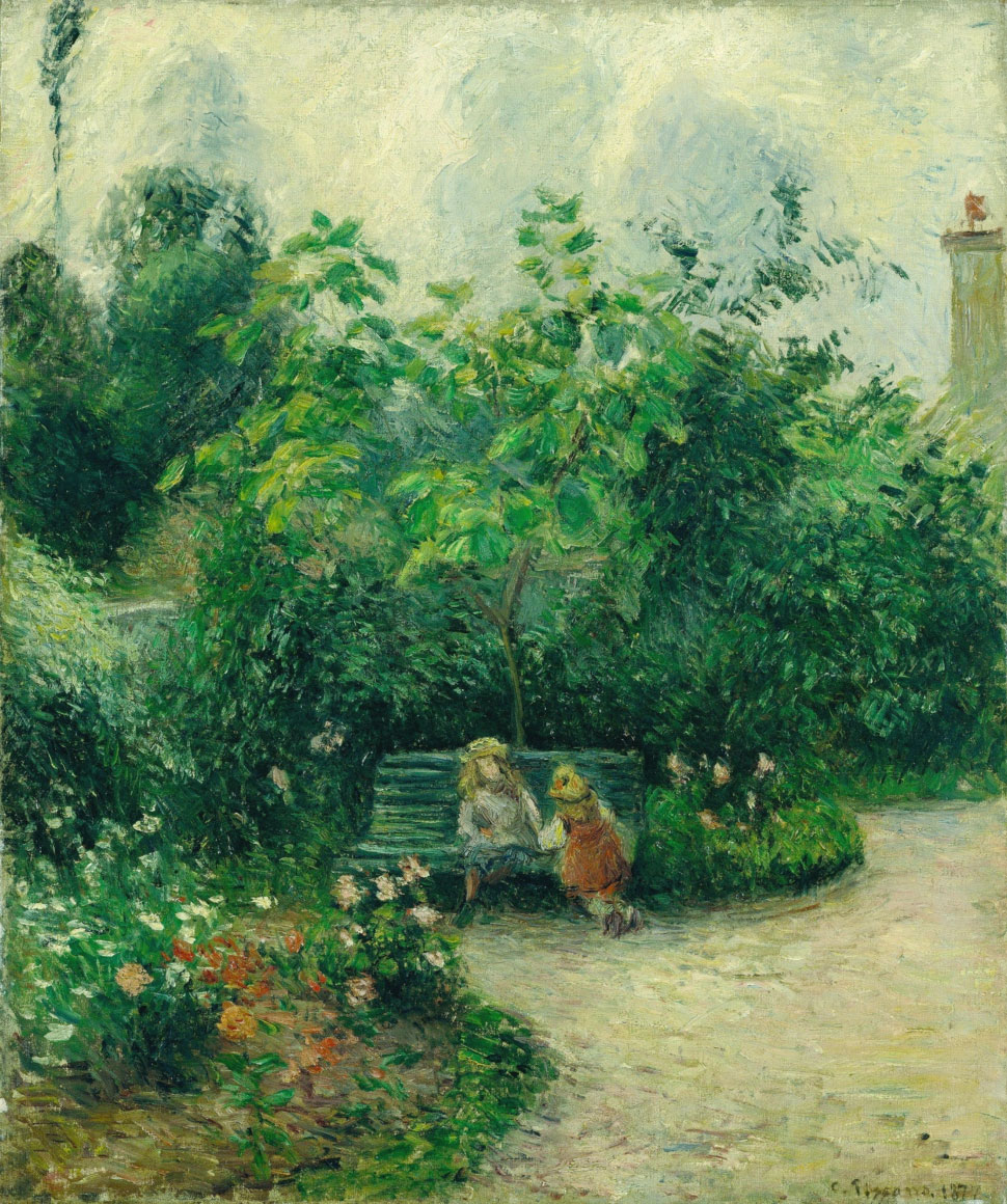 Angolo di giardino all'Hermitage (1877 – quadro famoso di Camille Pissarro)