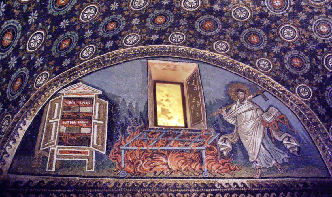 Mausoleo di Galla Placidia - Lunetta musiva di San Lorenzo - Ravenna