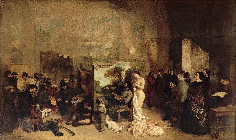 La bottega del pittore - Atelier del pittore - quadro di Courbet