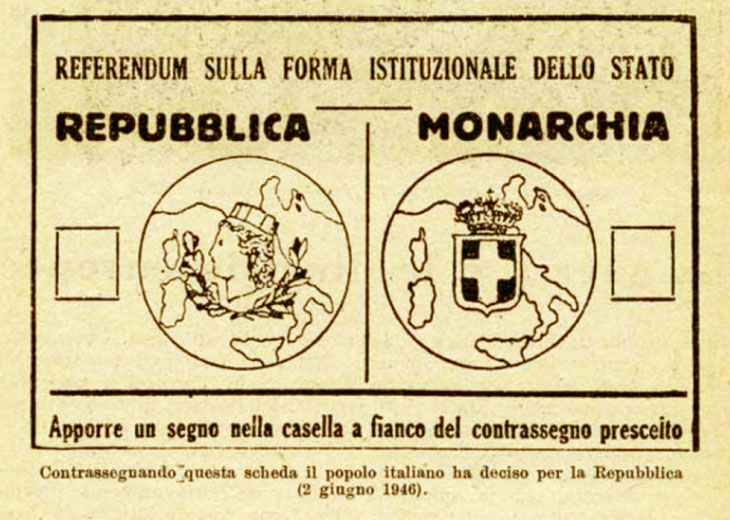 Nascita della Repubblica Italiana - Referendum 2 giugno 1946