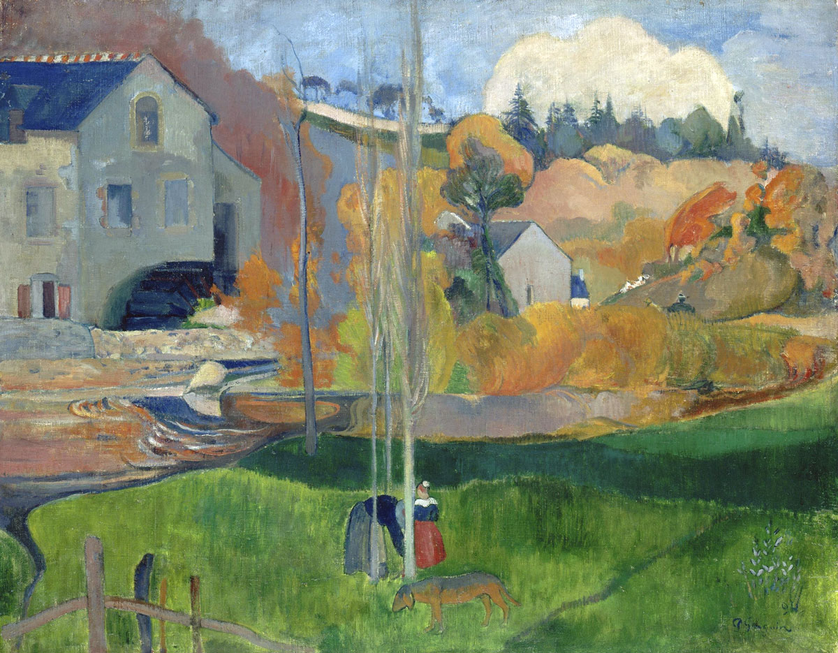 Paesaggio bretone - Mulino David - quadro di Gauguin - Brittany Landscape - David Mill