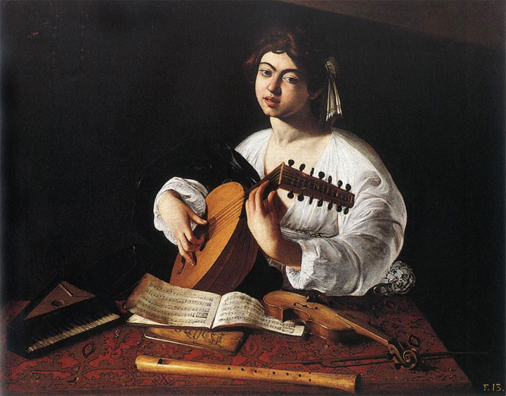 Suonatore di liuto di Caravaggio - la versione esposta a New York