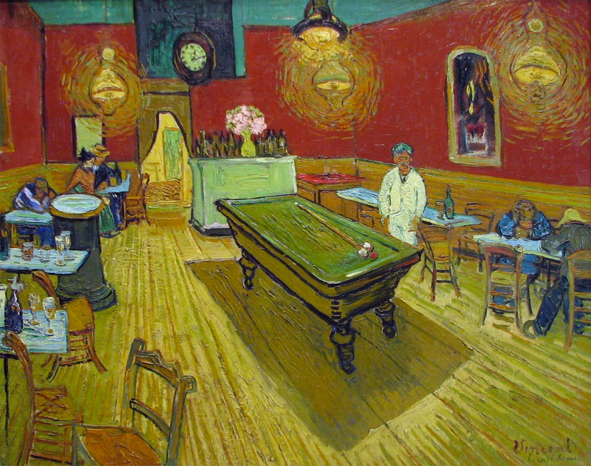 Il caffè di notte - Van Gogh - Interno di caffè di notte - Night Café - 1888
