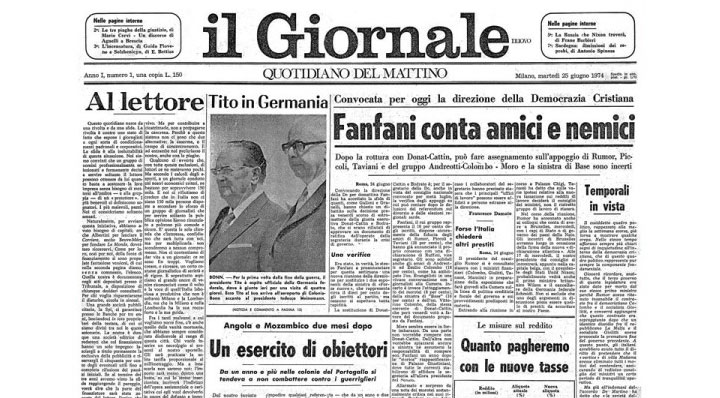 il Giornale di Indro Montanelli - storia e nascita - primo numero