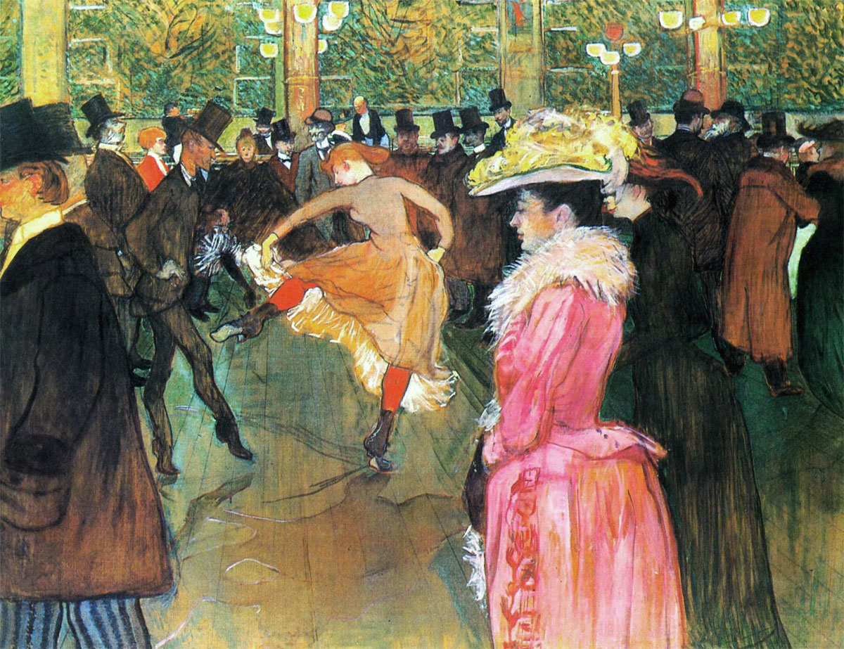 Ballo al Moulin Rouge - At the Moulin Rouge - The Dance - La Danse au Moulin-Rouge - Toulouse Lautrec