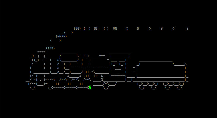 ASCII Art: treno locomotiva