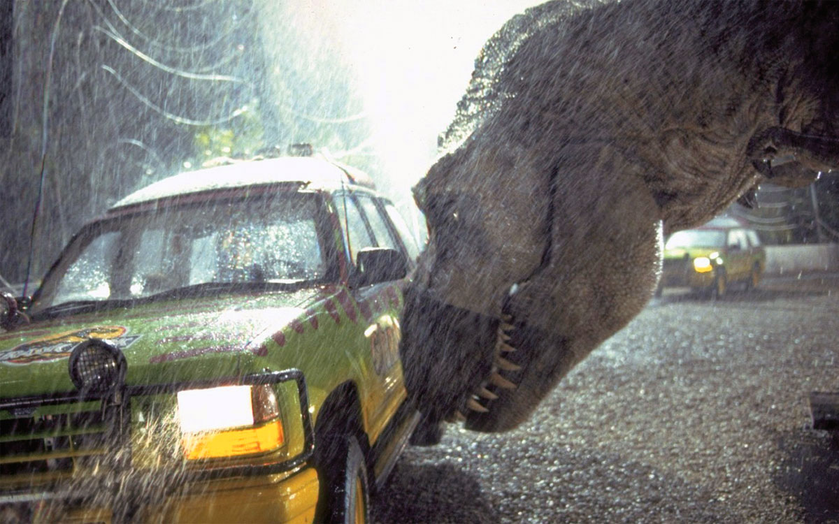 Jurassic Park, una scena del film