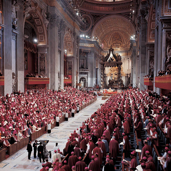 Una delle sessioni del Concilio Vaticano II
