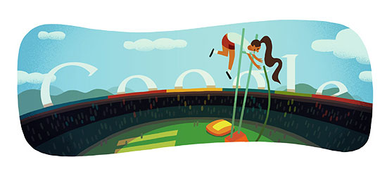 Doodle Google Olimpiadi - Londra 2012 - Salto con l'asta