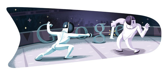 Doodle Google Olimpiadi - Londra 2012 - Scherma
