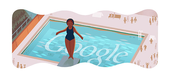 Doodle Google Olimpiadi - Londra 2012 - Tuffi