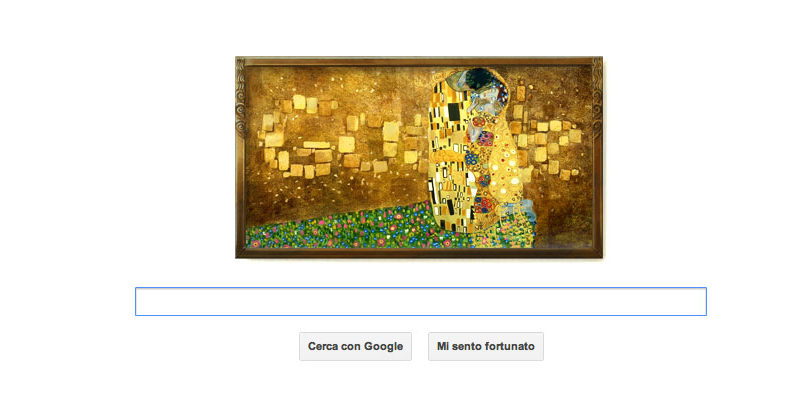 Gustav Klimt, logo Google dedicato al 150° anniversario della sua nascita