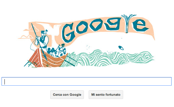 Herman Melville, Moby Dick - doodle Google