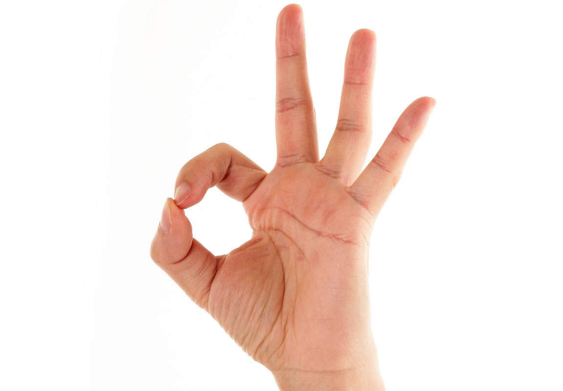 Il simbolo OK con le dita