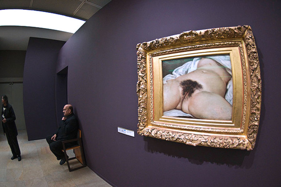 Esposizione museale del quadro "L'origine del mondo", di Courbet