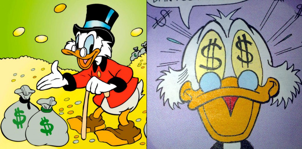 Foto Di Zio Paperone Con I Soldi