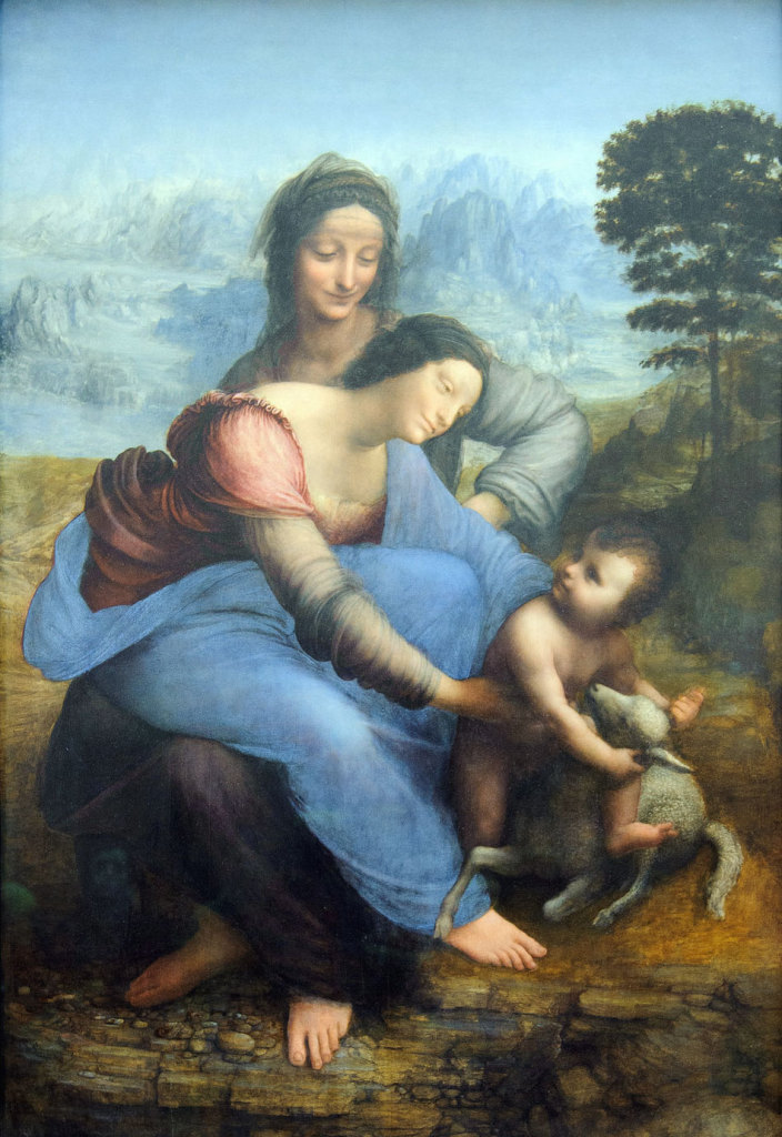 Sant'Anna, la Vergine e il Bambino con l'agnellino (quadro di Leonardo) Sant'Anna, la Vergine e il Bambino con l'agnellino (quadro di Leonardo)