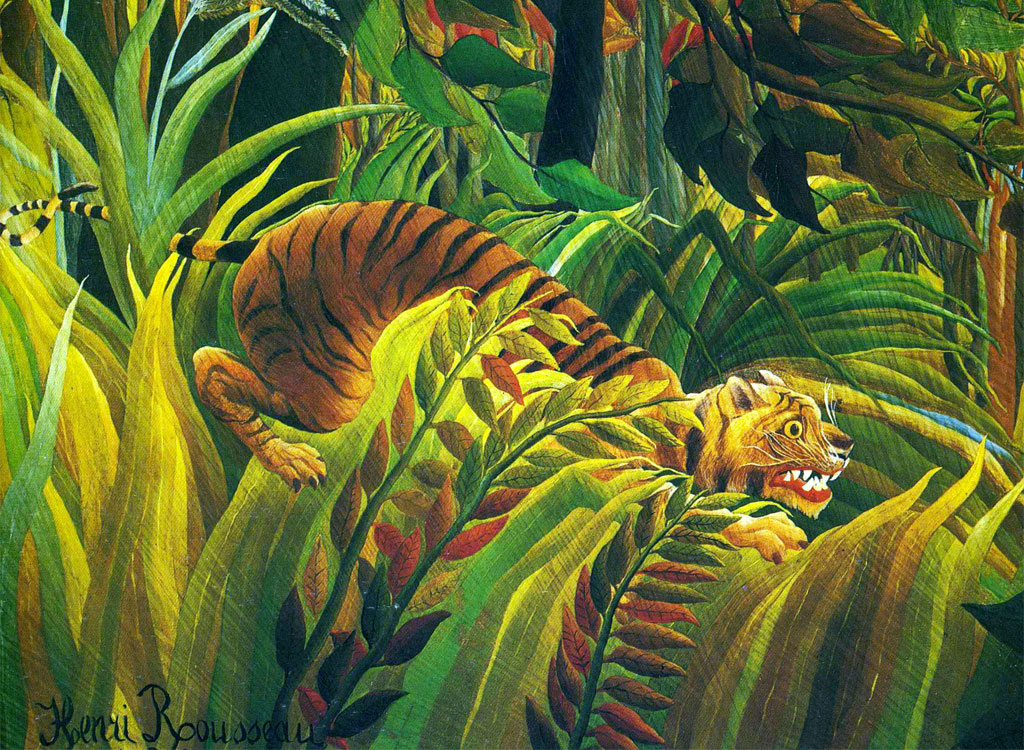 Tigre - Sorpresa - dettaglio del quadro di Henri Rousseau - 1891