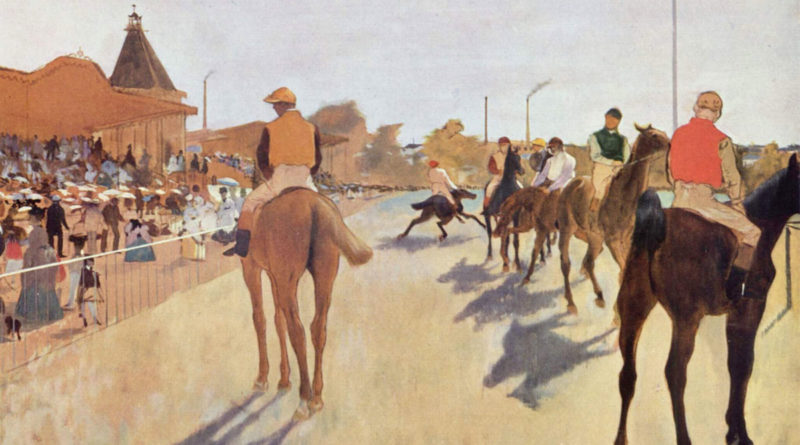 Cavalli da corsa davanti alle tribune - Edgar Degas - 1866-1868