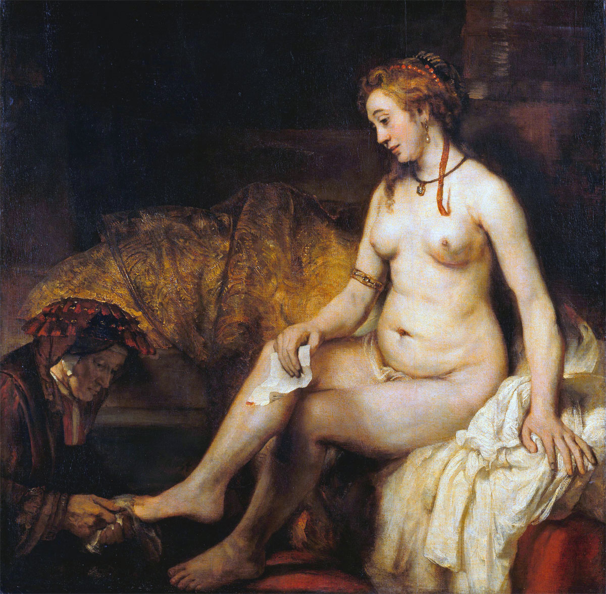 Betsabea con la lettera di David - Bathsheba at Her Bath - Rembrandt