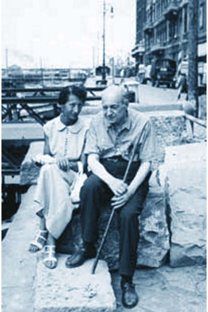 Umberto Saba con la moglie Lina