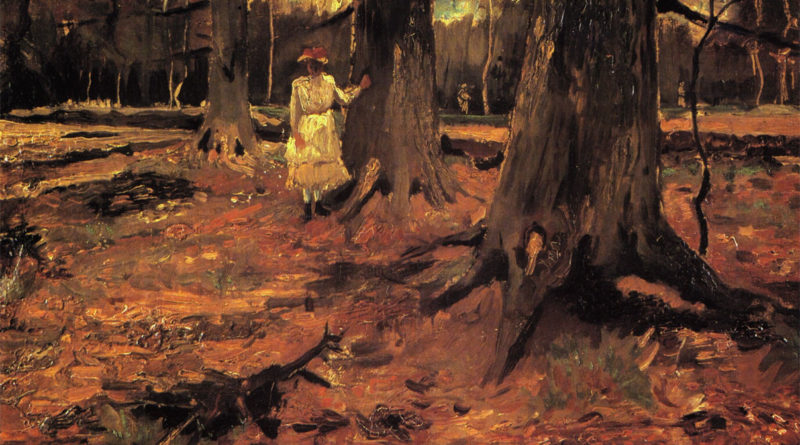 Ragazza in bianco in un bosco - Girl in White in the Woods - Van Gogh