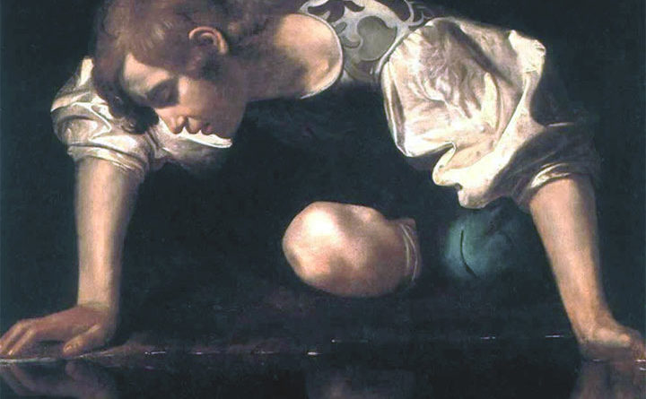 Narciso - Caravaggio - dettaglio