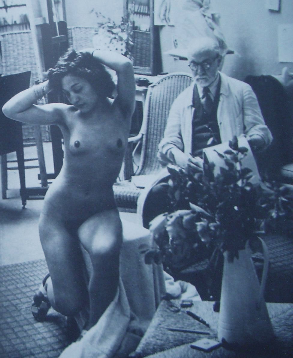 Matisse con una modella - foto del 1939