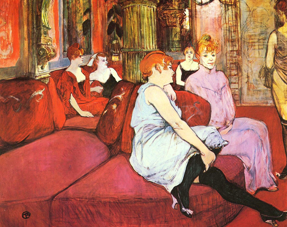Al Salon de la rue des Moulins - Toulouse Lautrec