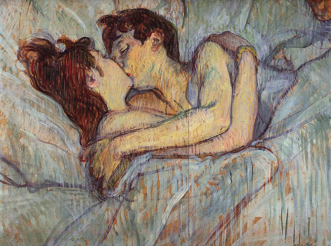 Il bacio a letto - quadro - picture - Henri Toulouse Lautrec - In bed the kiss - Dans le Lit, le Baiser