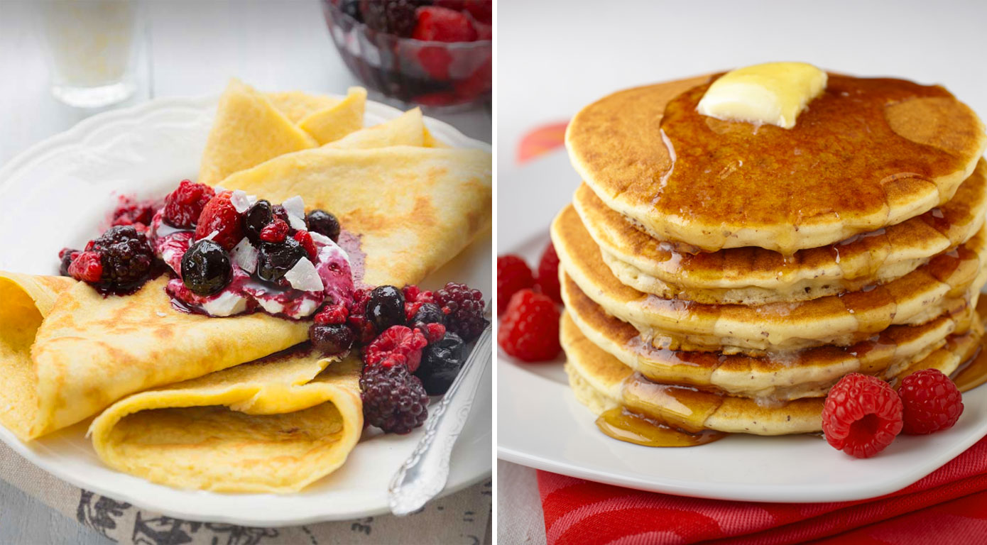 crepes - pancake - differenze