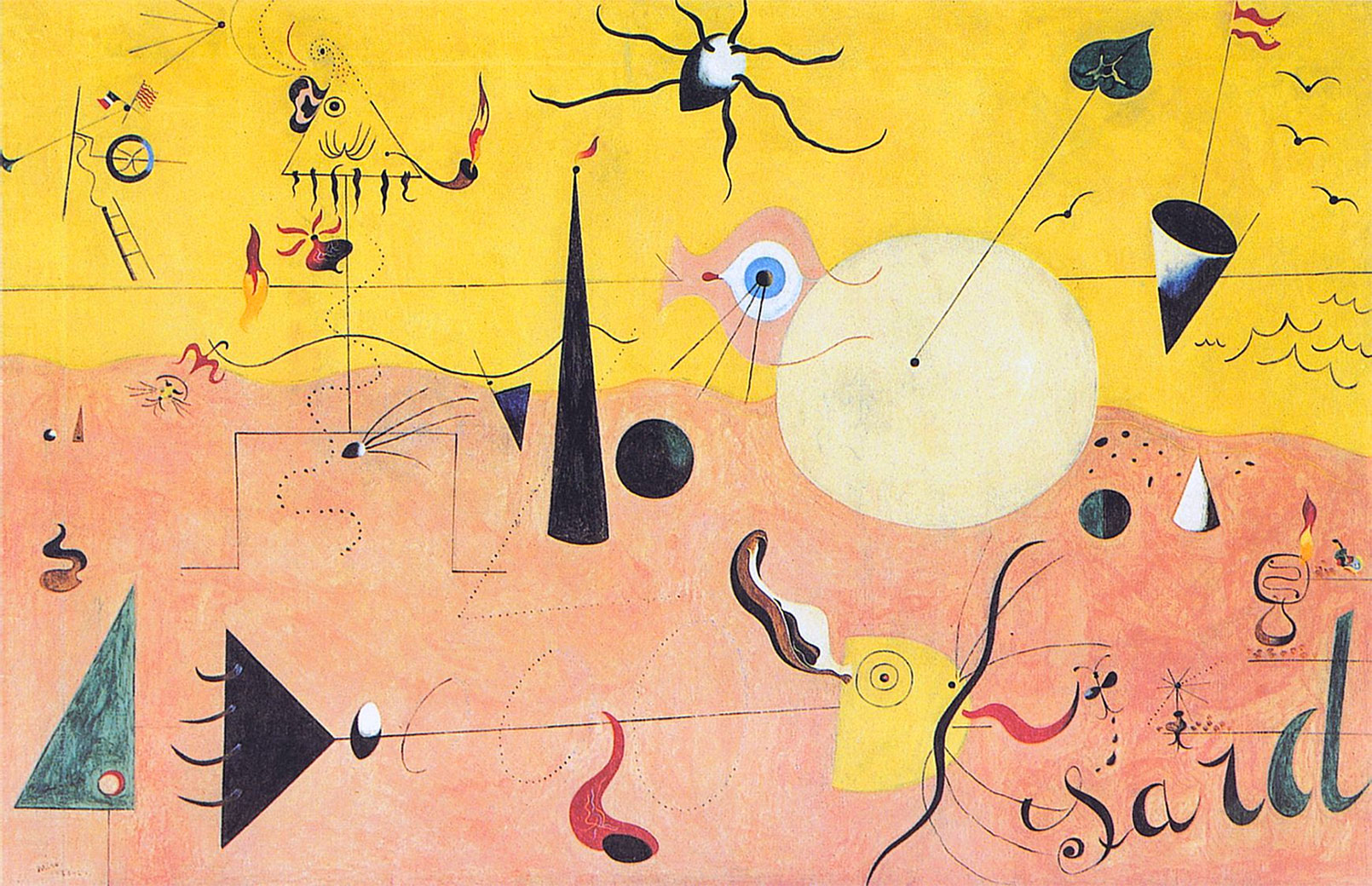 Paesaggio catalano (The Hunter, Il cacciatore), dipinto di Joan Miró