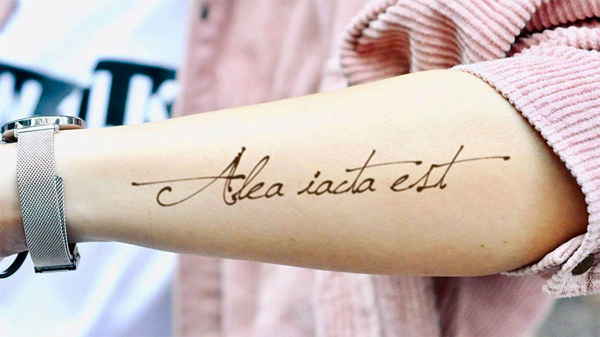 Alea Iacta Est (Il dado è tratto) - tatuaggio