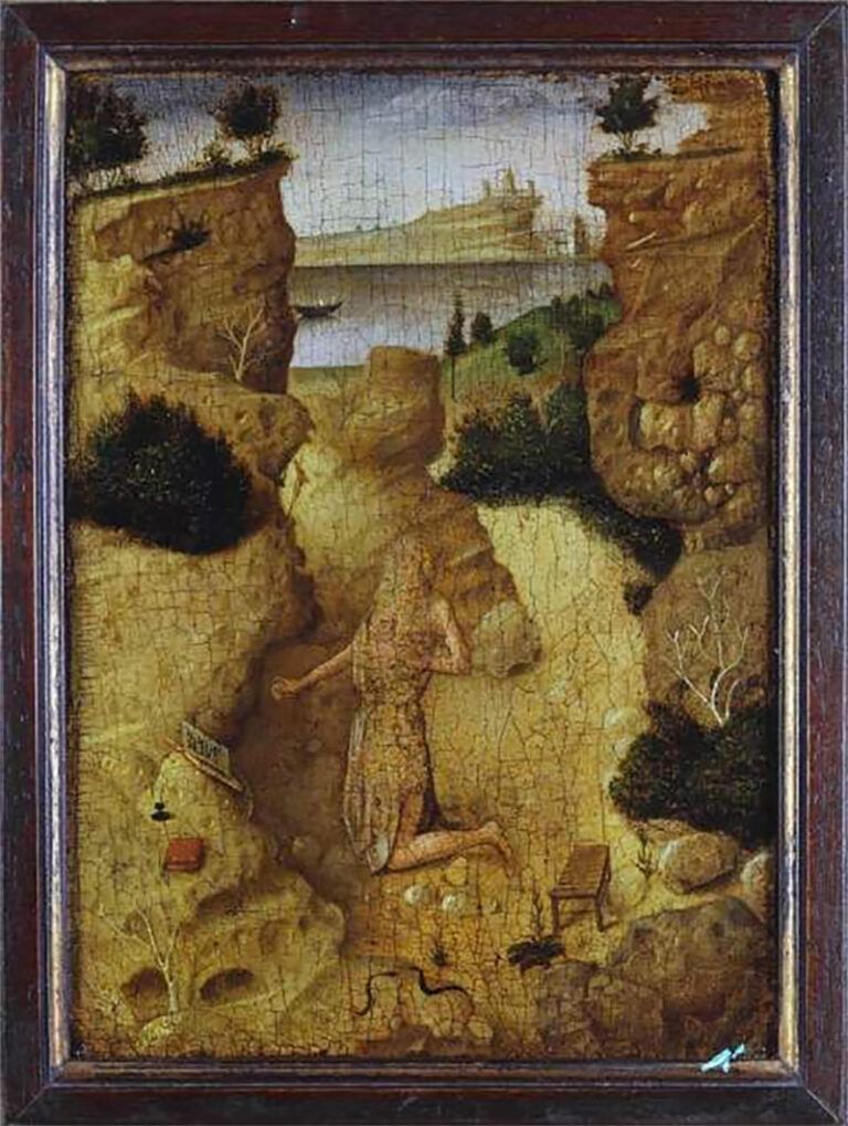 San Girolamo penitente (verso), opera di Antonello da Messina