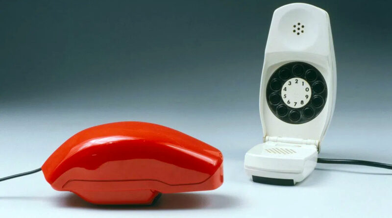 Telefono Grillo design rosso bianco