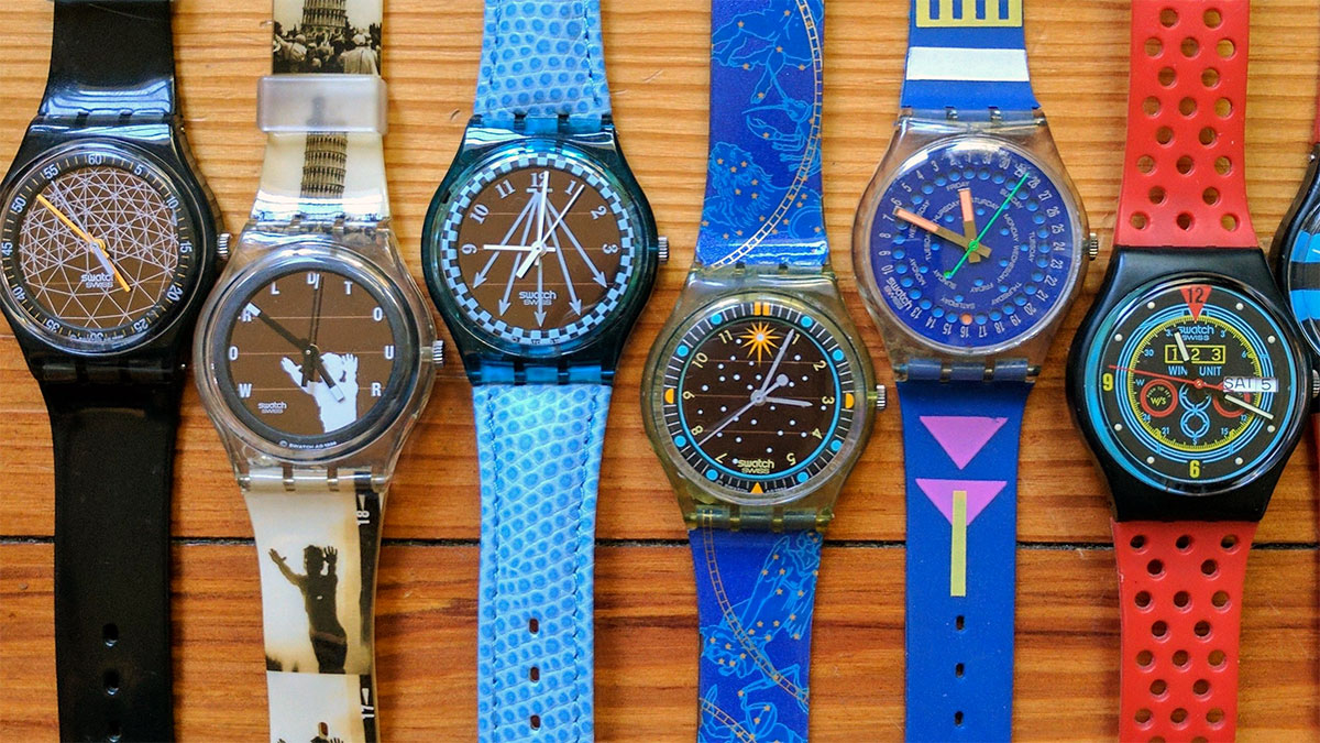 Alcuni modelli Swatch degli anni '80