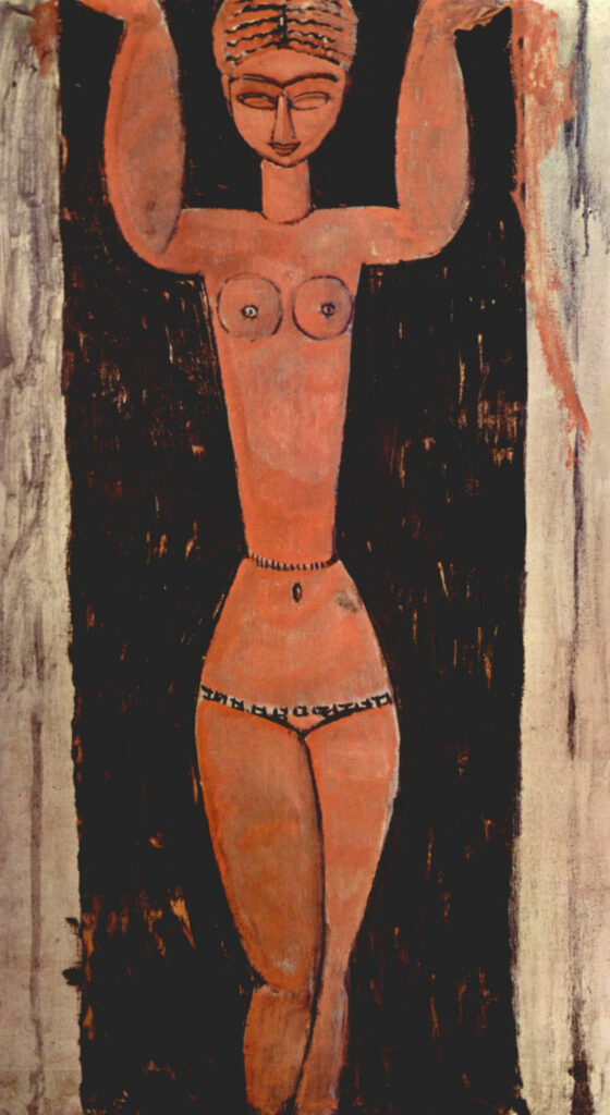 Cariatide in piedi, opera di Amedeo Modigliani