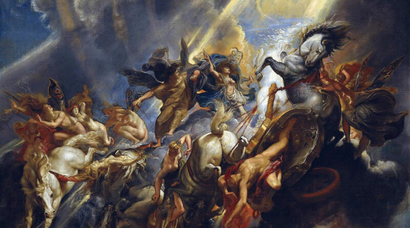 La caduta di Fetonte, quadro di Rubens, dettaglio