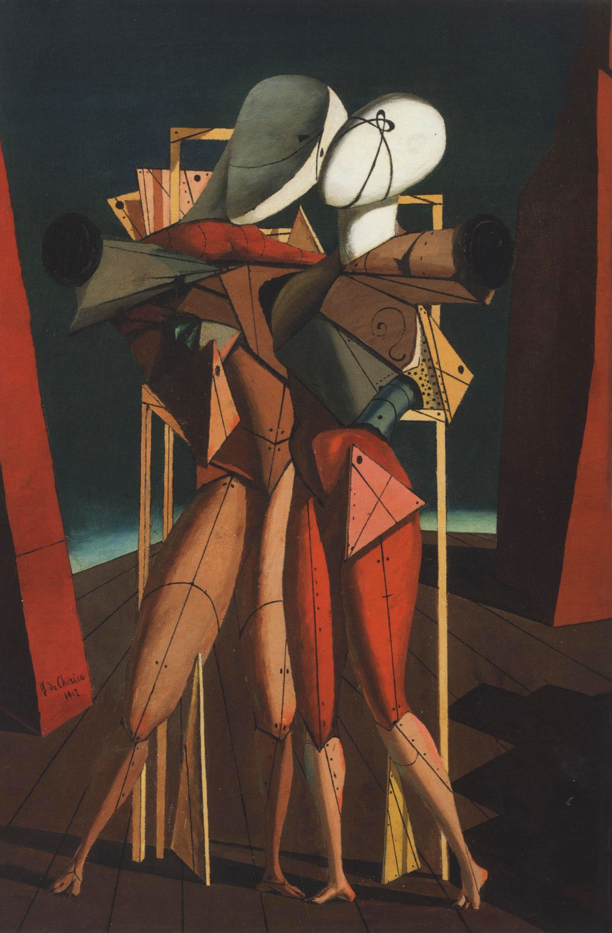 Ettore e Andromaca, celebre quadro di Giorgio De Chirico (1917)