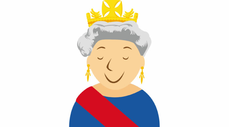 Regina Elisabetta II illustrazione disegno