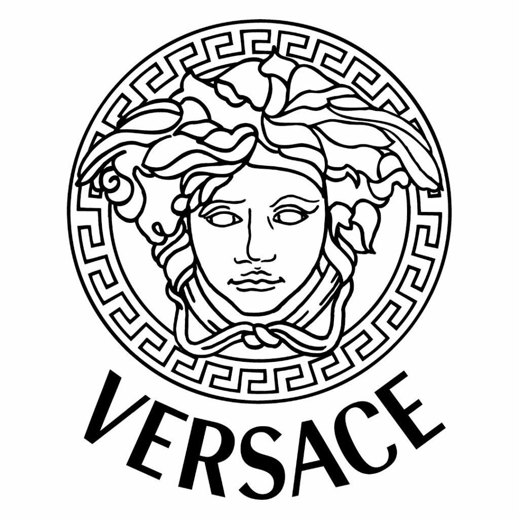 Logo Versace con la testa della gorgone Medusa