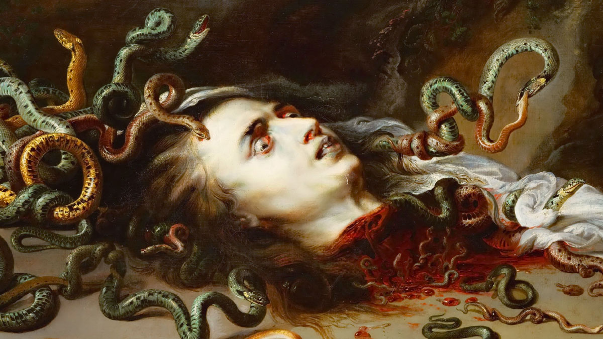 Medusa dettaglio del quadro di Rubens