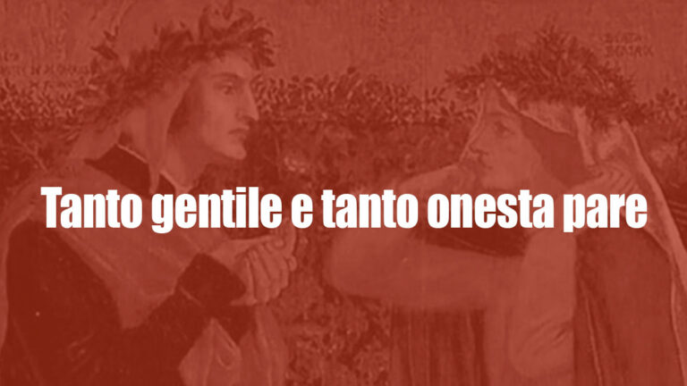 Tanto gentile e tanto onesta pare: parafrasi e significato