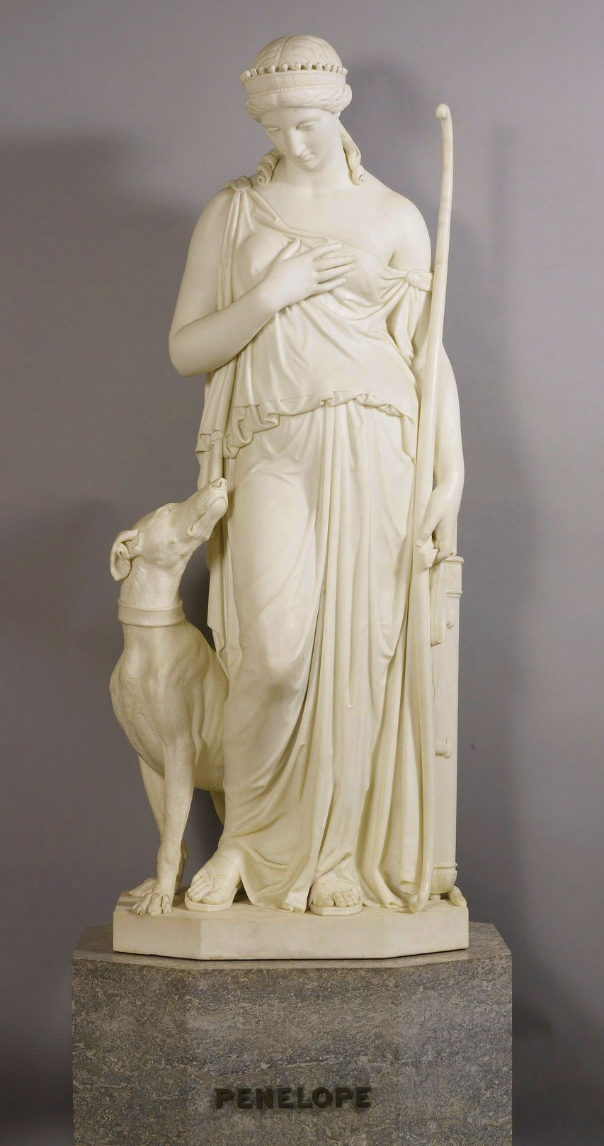 Penelope con l'arco di Ulisse e il cane Argo